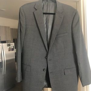 Calvin Klein Light Gray with small pin stripe.